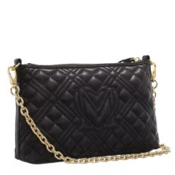 LOVE MOSCHINO Borsa Quilted Pu Nero Crossbody Bag -Modetaschengeschäft A0196582 LoveMoschino position 4