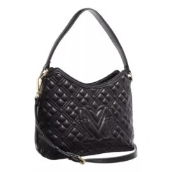 LOVE MOSCHINO Borsa Quilted Pu Nero Hobo Bag -Modetaschengeschäft A0196589 LoveMoschino position 4