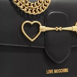 LOVE MOSCHINO Borsa Pu Nero Crossbody Bag -Modetaschengeschäft A0196603 LoveMoschino position 5