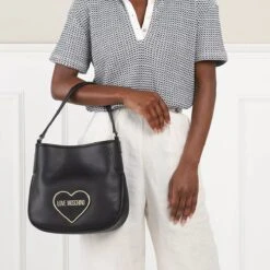 LOVE MOSCHINO Borsa Pu Nero Hobo Bag 13 LOVE MOSCHINO Borsa Pu Nero Hobo Bag -Modetaschengeschäft A0196631 LoveMoschino position 3