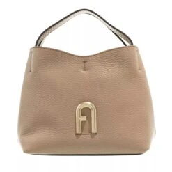 FURLA PRIMULA MINI HOBO Greige Hobo Bag