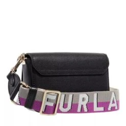 Furla METROPOLIS MINI C.BODY WEBBING Nero/Marmo Violet Crossbody Bag -Modetaschengeschäft A0197384 Furla position 3