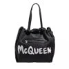 Alexander McQueen Tote Bag Leather Black White Shopper -Modetaschengeschäft A0197431 AlexanderMcQueen position 1