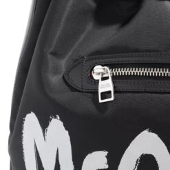 Alexander McQueen Tote Bag Leather Black White Shopper -Modetaschengeschäft A0197431 AlexanderMcQueen position 4