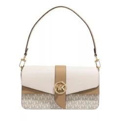 MICHAEL Michael Kors Greenwich Medium Convertible Shoulder Vanilla Mlti Crossbody Bag