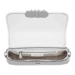 MICHAEL Michael Kors Parker Medium Convertible Pouchette Shoulder Optic White Black Satchel -Modetaschengeschäft A0198512 MichaelMichaelKors position 5