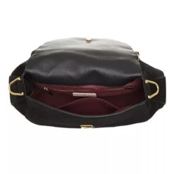 Coccinelle Sole Suede Noir Satchel 11 Coccinelle Sole Suede Noir Satchel -Modetaschengeschäft A0198765 Coccinelle position 5