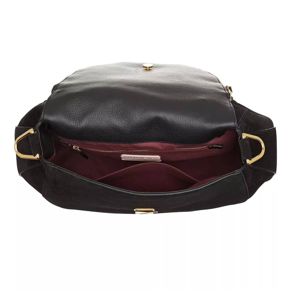 Coccinelle Sole Suede Noir Satchel 7 Coccinelle Sole Suede Noir Satchel – Bild 5