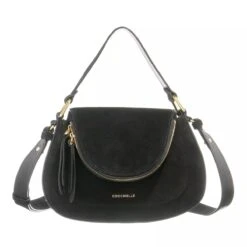Coccinelle Sole Suede Noir Satchel