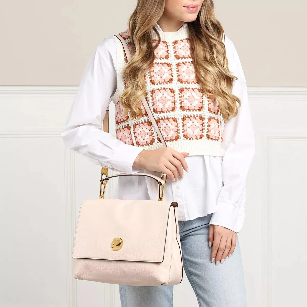 Coccinelle Liya Creamy P./Toast Satchel 4 Coccinelle Liya Creamy P./Toast Satchel – Bild 2