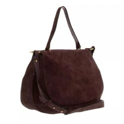 Coccinelle Sole Suede Cola Satchel -Modetaschengeschäft A0199017 Coccinelle position 4