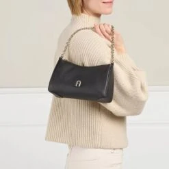 Furla Primula Mini C.Body Double Strap Nero Crossbody Bag -Modetaschengeschäft A0199593 Furla 3