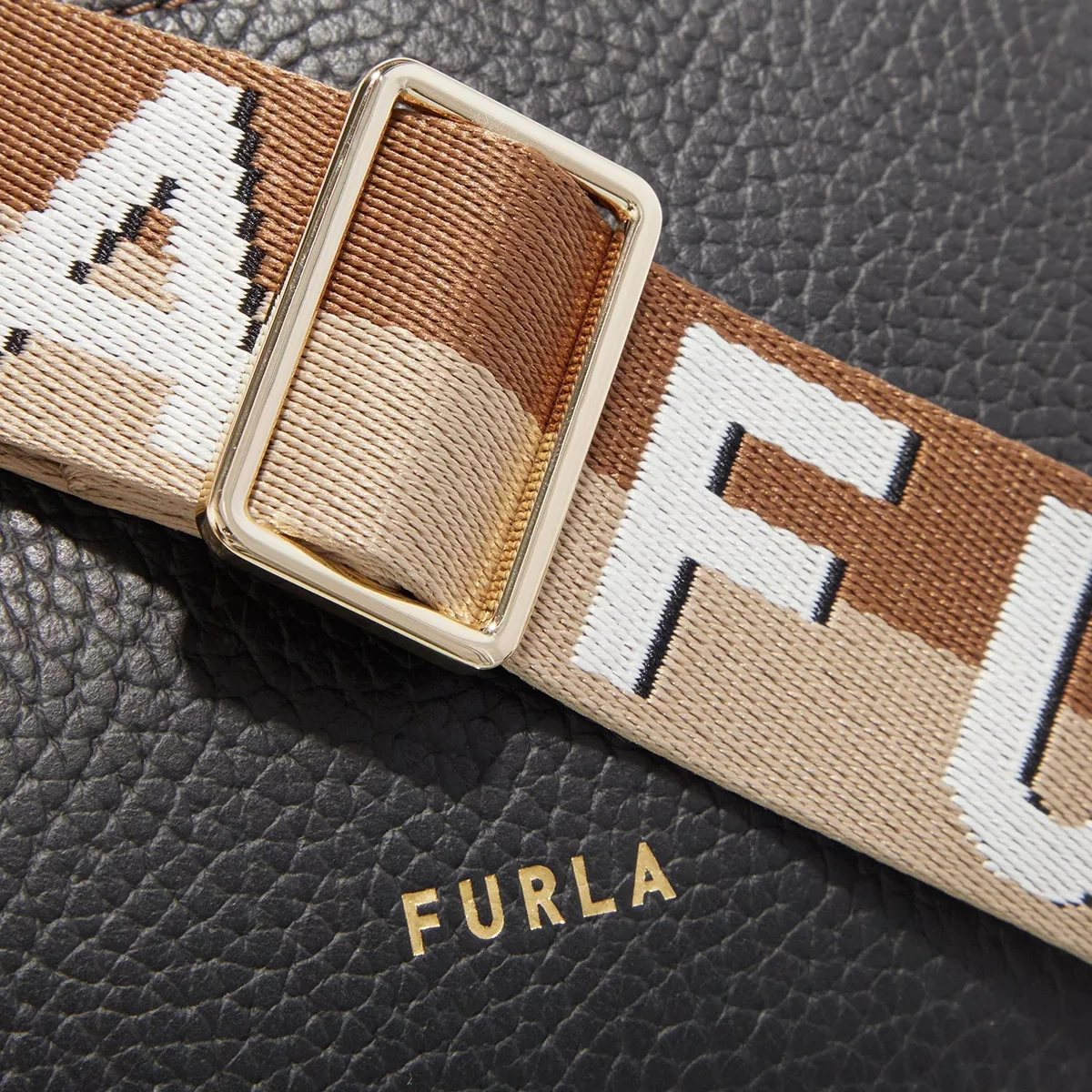 Furla Primula Mini C.Body Webbing Strap Nero Corda Naturale Camera Bag 6 Furla Primula Mini C.Body Webbing Strap Nero Corda Naturale Camera Bag – Bild 4