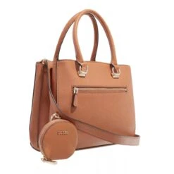 Guess Eco Alexie Girlfriend Satchel Cognac Satchel 11 Guess Eco Alexie Girlfriend Satchel Cognac Satchel -Modetaschengeschäft A0199891 Guess position 4