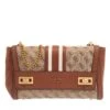 Guess Katey Flap Shoulder Bag Latte Logo/Cognac Crossbody Bag -Modetaschengeschäft A0199909 Guess position 1