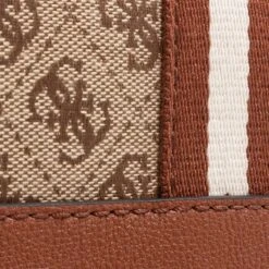 Guess Katey Flap Shoulder Bag Latte Logo/Cognac Crossbody Bag -Modetaschengeschäft A0199909 Guess position 4