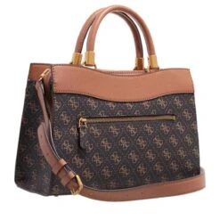 Guess Nell Logo Small Girlfriend Brown Logo/Cognac Tote -Modetaschengeschäft A0199947 Guess position 3