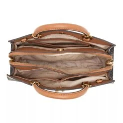 Guess Nell Logo Small Girlfriend Brown Logo/Cognac Tote -Modetaschengeschäft A0199947 Guess position 5