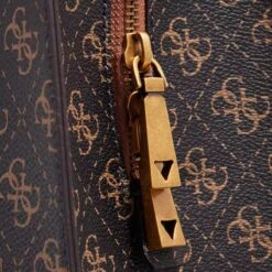 Guess Nell Logo Girlfriend Satchel Brown Logo/Cognac Satchel -Modetaschengeschäft A0199948 Guess position 4