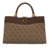 Guess Nell Logo Small Girlfriend Latte Logo/Brown Tote -Modetaschengeschäft A0199976 Guess position 1