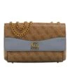 Guess Nell Logo Crossbody Flap Latte Logo/Slate Crossbody Bag