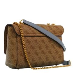 Guess Nell Logo Crossbody Flap Latte Logo/Slate Crossbody Bag -Modetaschengeschäft A0199984 Guess position 3