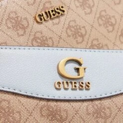 Guess Nell Logo Double Pouch Crossbody Latte Logo/Slate Pochette -Modetaschengeschäft A0199988 Guess position 6