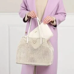 Guess Vikky Large Tote Ivory Tote -Modetaschengeschäft A0200014 Guess 2