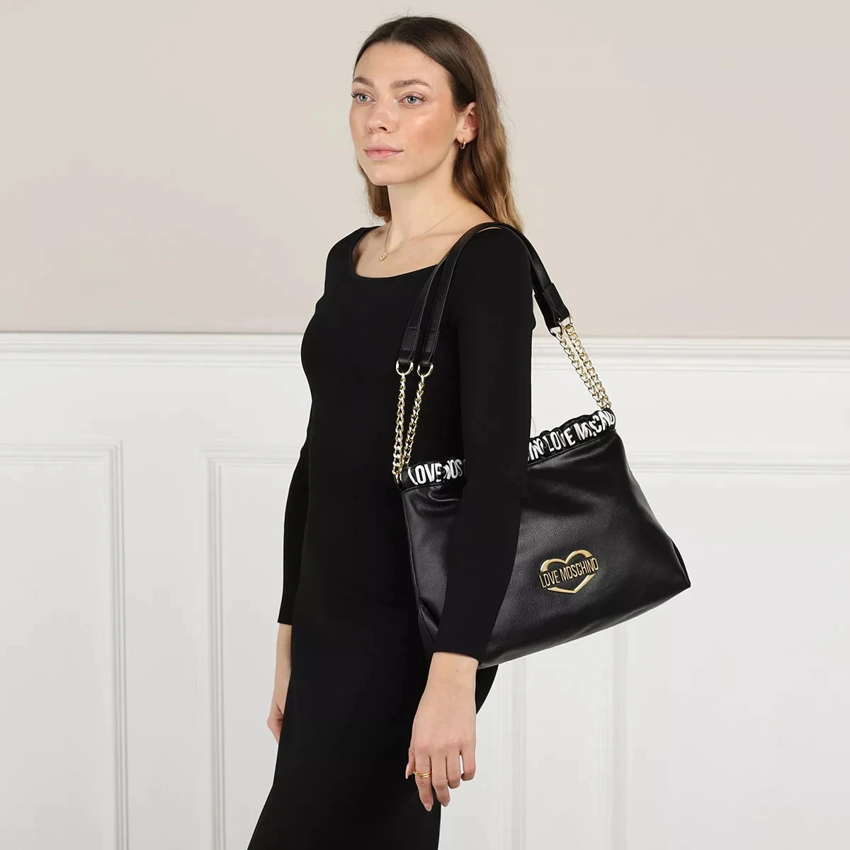 LOVE MOSCHINO Logo Band Color Bucket Bag 4 LOVE MOSCHINO Logo Band Color Bucket Bag – Bild 2