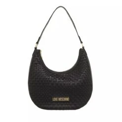 LOVE MOSCHINO Woven Nero Hobo Bag