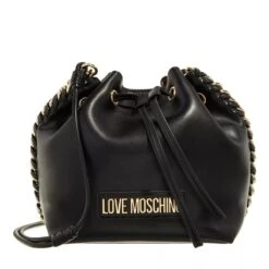 LOVE MOSCHINO Chain Items Nero Bucket Bag