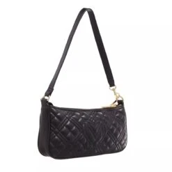 LOVE MOSCHINO Multi Chain Quilted Nero Crossbody Bag -Modetaschengeschäft A0200907 LoveMoschino position 3