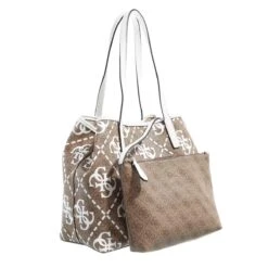 Guess Vikky Tote Latte Logo/White Tote -Modetaschengeschäft A0201071 Guess position 3