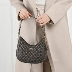 Guess Abey Small Hobo Mocha Logo Hobo Bag -Modetaschengeschäft A0201074 Guess 2 1