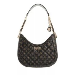 Guess Abey Small Hobo Mocha Logo Hobo Bag
