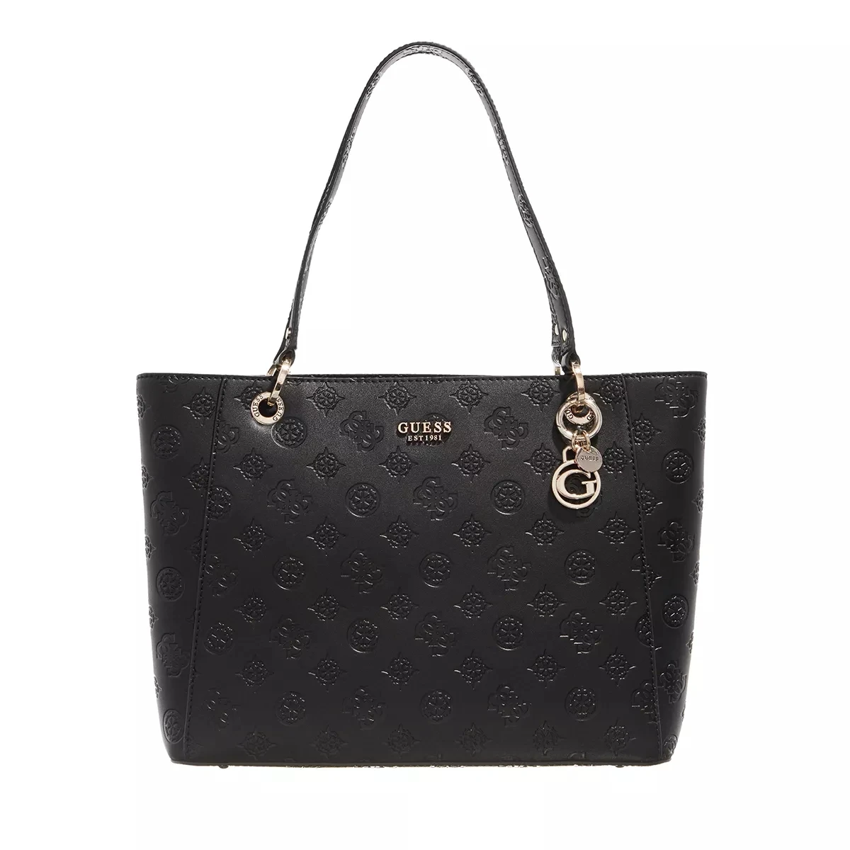 Guess Galeria Noel Tote Black Tote 3 Guess Galeria Noel Tote Black Tote
