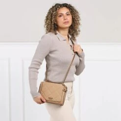 Guess Abey Convertible Crossbody Flap Beige Crossbody Bag -Modetaschengeschäft A0201095 Guess position 2 1