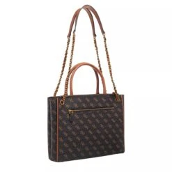 Guess Izzy High Society Carryall Brown Logo/Cognac Tote -Modetaschengeschäft A0201103 2