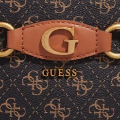 Guess Izzy High Society Carryall Brown Logo/Cognac Tote -Modetaschengeschäft A0201103 3