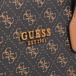 Guess Silvana Compartment Tote Brown Logo/Cognac Tote -Modetaschengeschäft A0201111 3