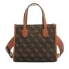 Guess Silvana Compartment Mini Tote Brown Logo/Cognac Minitasche
