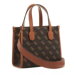 Guess Silvana Compartment Mini Tote Brown Logo/Cognac Minitasche -Modetaschengeschäft A0201113 Guess position 3
