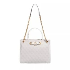 Guess Izzy High Society Carryall Dove Logo Tote