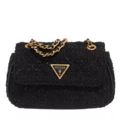 Guess Giully Mini Crossbody Flap Black Crossbody Bag