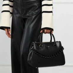 Guess Corina Status Satchel Black Tote -Modetaschengeschäft A0201135 MODEL FIRST jpg