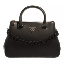 Guess Corina Status Satchel Black Tote