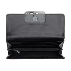 Roxana Black Portemonnaie Mit Überschlag -Modetaschengeschäft A0202369 19V69ItaliaByVersace position 5