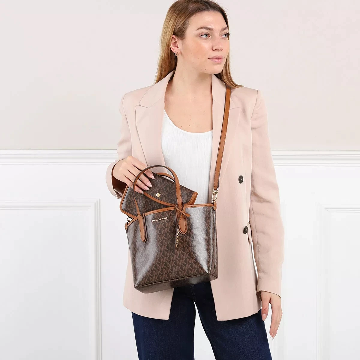 MICHAEL Michael Kors Extra Small Open Tote Brn Acorn Tote 5 MICHAEL Michael Kors Extra Small Open Tote Brn Acorn Tote – Bild 3