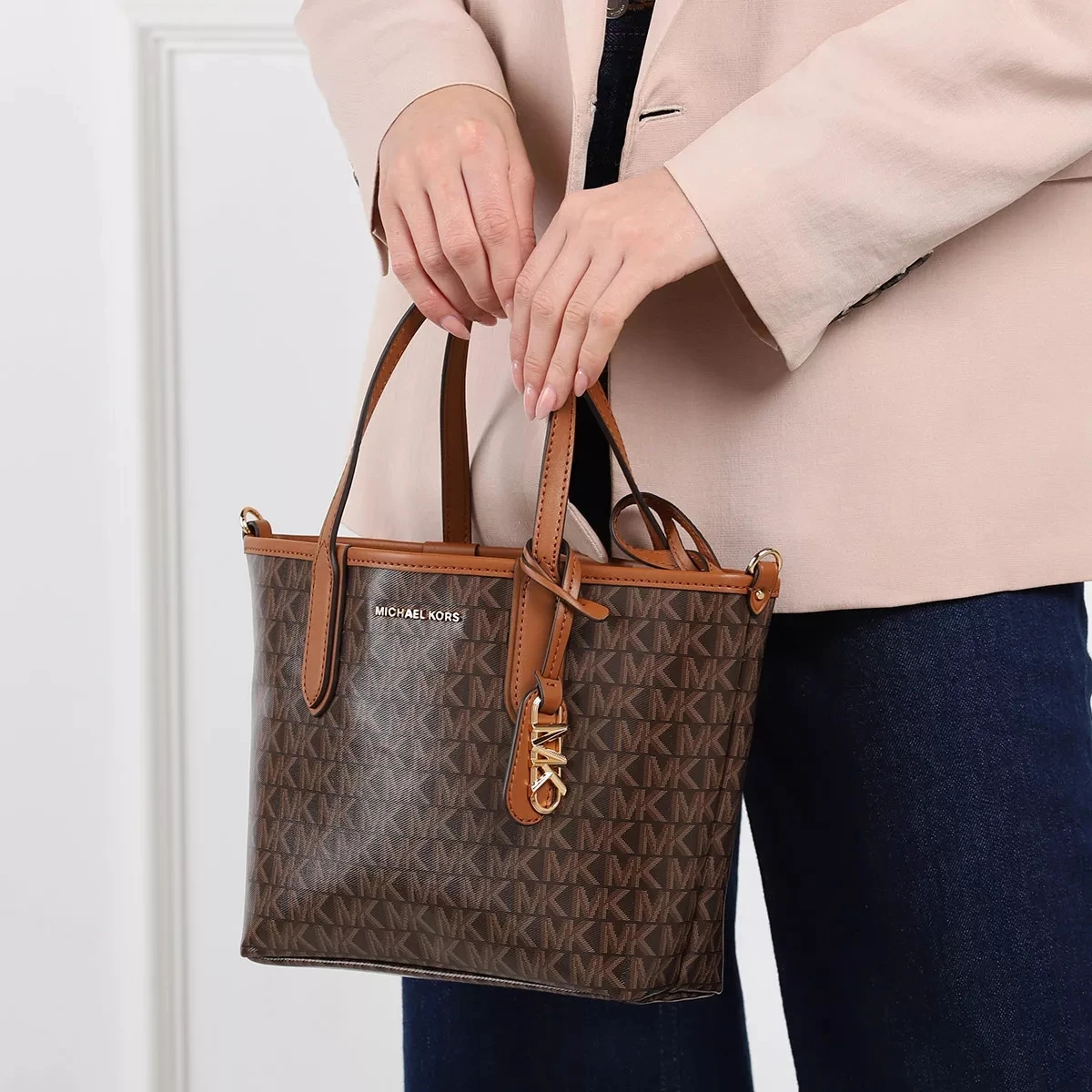 MICHAEL Michael Kors Extra Small Open Tote Brn Acorn Tote 6 MICHAEL Michael Kors Extra Small Open Tote Brn Acorn Tote – Bild 4