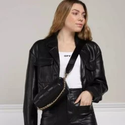 MICHAEL Michael Kors Jet Set Small Barrel Crossbody Black Barrel Bag -Modetaschengeschäft A0203024 MODEL SECOND